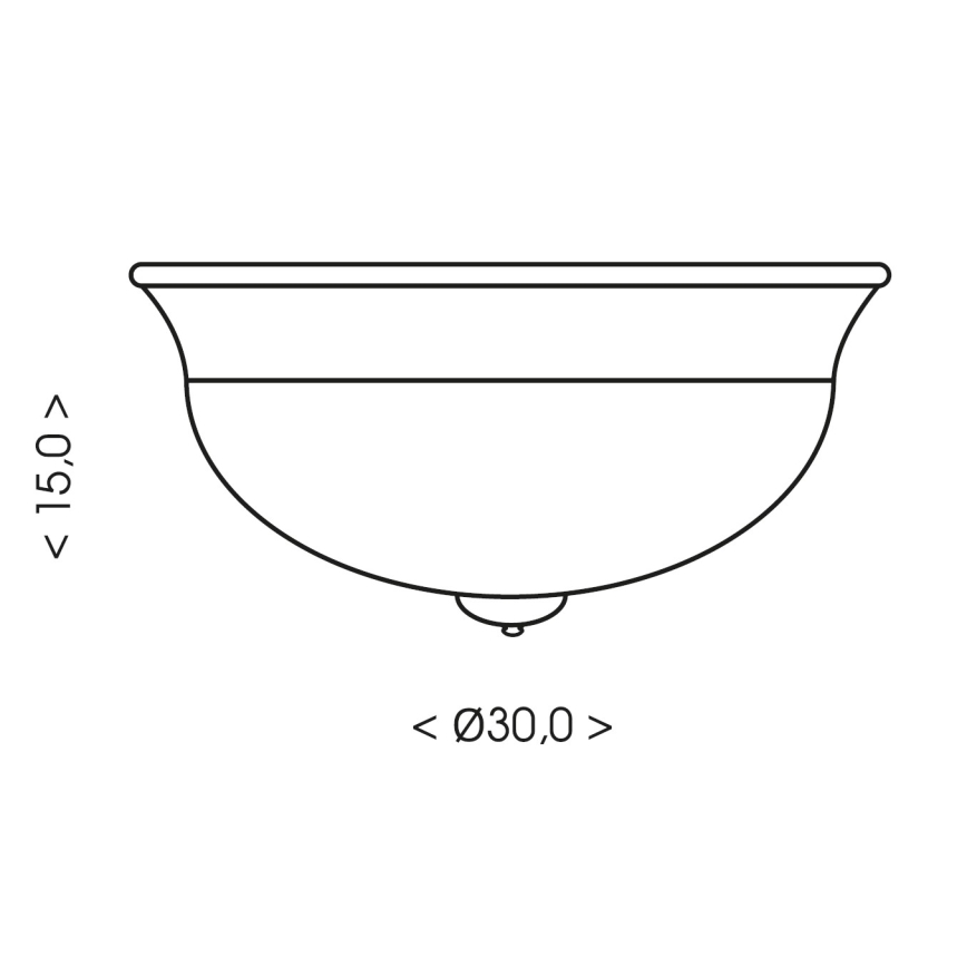Brilagi - Lámpara de techo FRESCO 2xE27/40W/230V Ø 30 cm dorada