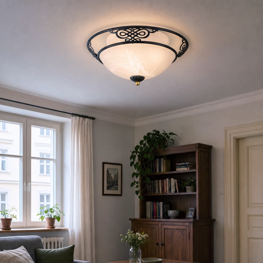 BRILAGI - Lámpara de techo FRESCO 3xE27/40W/230V Ø 48 cm marrón