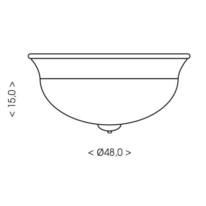 Brilagi - Lámpara de techo FRESCO 3xE27/40W/230V Ø 48 cm marrón