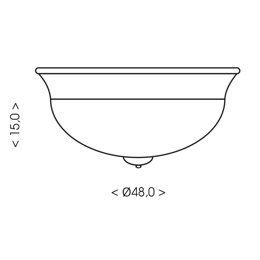 Brilagi - Lámpara de techo FRESCO 3xE27/40W/230V Ø 48 cm marrón