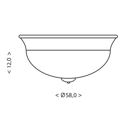 BRILAGI - Lámpara de techo FRESCO 3xE27/40W/230V Ø 48 cm marrón