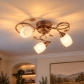 BRILAGI - Lámpara de techo GRACE 3xE27/40W/230V Ø 53 cm pátina/cobre