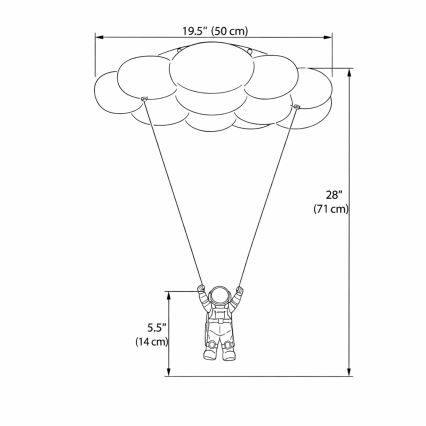 Brilagi - Lámpara de techo infantil LED ASTRO LED/77W/230V blanca