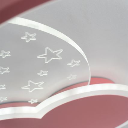 Brilagi - Lámpara de techo infantil LED LOVE 48W/230V 3000/4500/6000K rosa