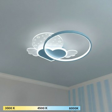 Brilagi - Lámpara de techo infantil LED LOVE LED/48W/230V 3000/4500/6000K azul