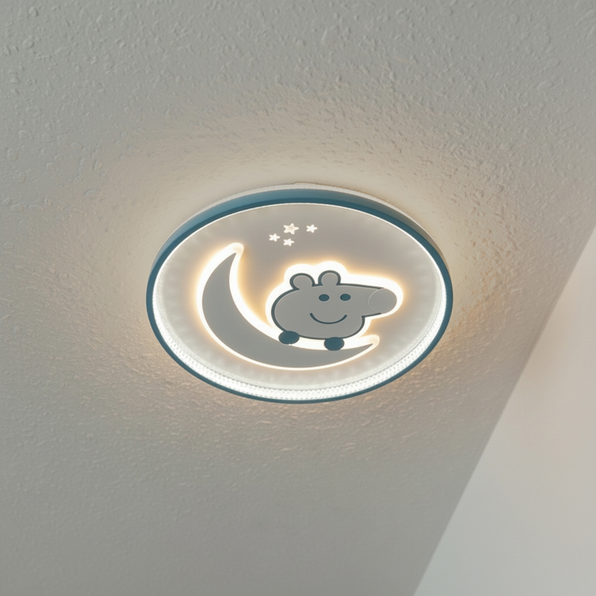 Brilagi - Lámpara de techo infantil LED PIGGY LED/70W/230V 3000/4500/6000K diámetro 45 cm