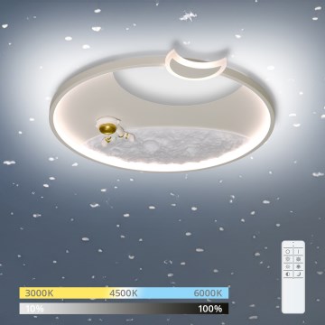 Brilagi - Lámpara de techo infantil LED regulable ASTRO LED/20W/230V Ø 50 cm 3000-6000K astronauta + mando a distancia