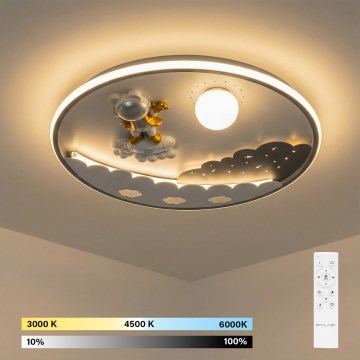 Brilagi - Lámpara de techo infantil LED regulable ASTRO LED/68W/230V 3000-6000K Ø 49 cm + mando a distancia