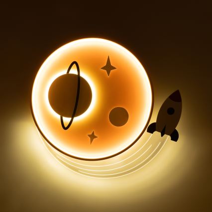 Brilagi - Lámpara de techo infantil LED STARSHIP LED/64W/230V 3000/4500/6000K amarilla