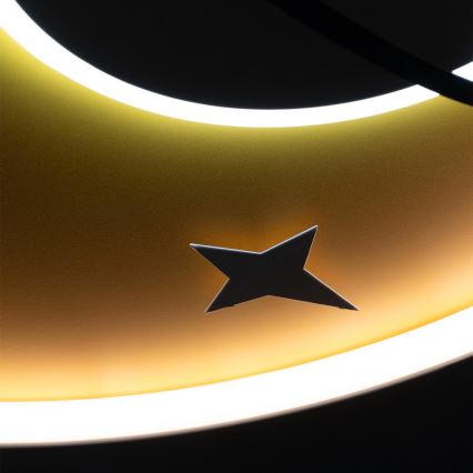 Brilagi - Lámpara de techo infantil LED STARSHIP LED/64W/230V 3000/4500/6000K amarilla