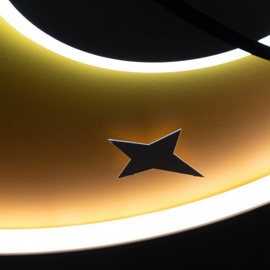 Brilagi - Lámpara de techo infantil LED STARSHIP LED/64W/230V 3000/4500/6000K amarilla