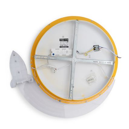 Brilagi - Lámpara de techo infantil LED STARSHIP LED/64W/230V 3000/4500/6000K amarilla