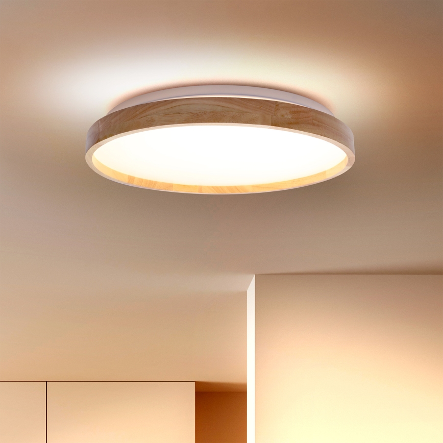 BRILAGI - Plafón LED ALSON LED/24W/230V Ø 29,5 cm en roble