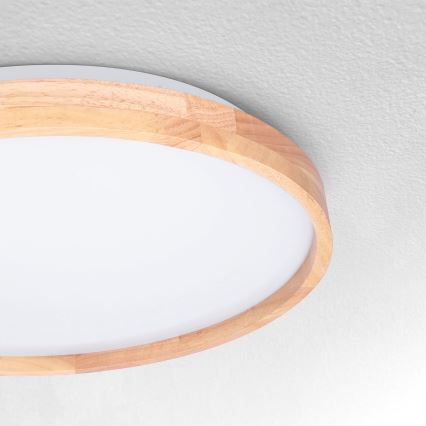BRILAGI - Plafón LED ALSON LED/24W/230V Ø 29,5 cm en roble