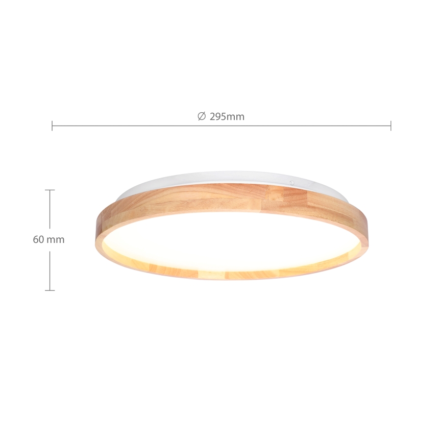 BRILAGI - Plafón LED ALSON LED/24W/230V Ø 29,5 cm en roble