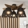 Brilagi - Lámpara de techo LED ANTHONY de superficie 5xE14/40W/230V roble nogal/negro