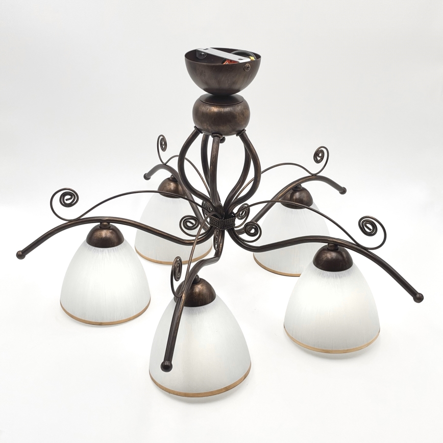 BRILAGI - Lámpara de techo LED ANTICO 5xE27/60W/230V pátina de bronce