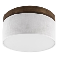 Brilagi - Lámpara de techo LED BELLADONNA 1xE27/15W/230V diámetro 30 cm blanco/roble nogal
