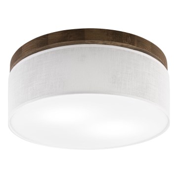 Brilagi - Lámpara de techo LED BELLADONNA 2xE27/15W/230V diámetro 40 cm blanco/roble nogal