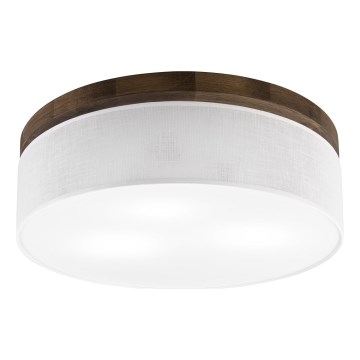 Brilagi - Lámpara de techo LED BELLADONNA 3xE27/15W/230V diámetro 50 cm blanco/roble nogal