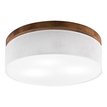 BRILAGI - Lámpara de techo LED BELLADONNA 3xE27/15W/230V Ø 50 cm blanco/roble cerezo