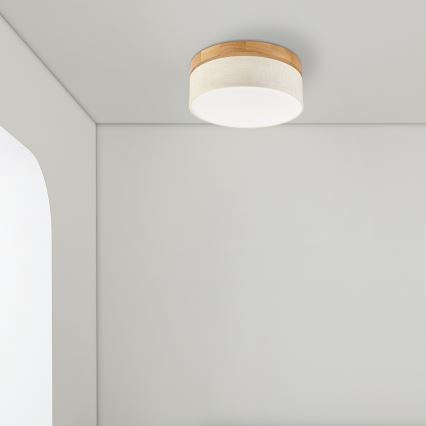 Brilagi - Lámpara de techo LED BELLADONNA LED/20W/230V Ø 30 cm crema/roble