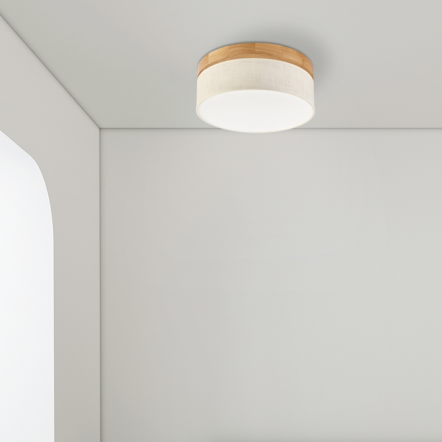 Brilagi - Lámpara de techo LED BELLADONNA LED/20W/230V Ø 30 cm crema/roble