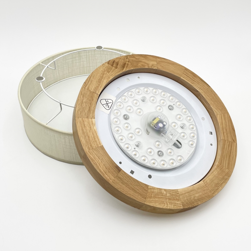 Brilagi - Lámpara de techo LED BELLADONNA LED/20W/230V Ø 30 cm crema/roble