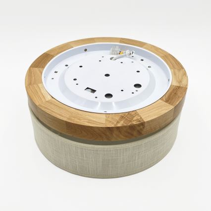 Brilagi - Lámpara de techo LED BELLADONNA LED/20W/230V Ø 30 cm crema/roble