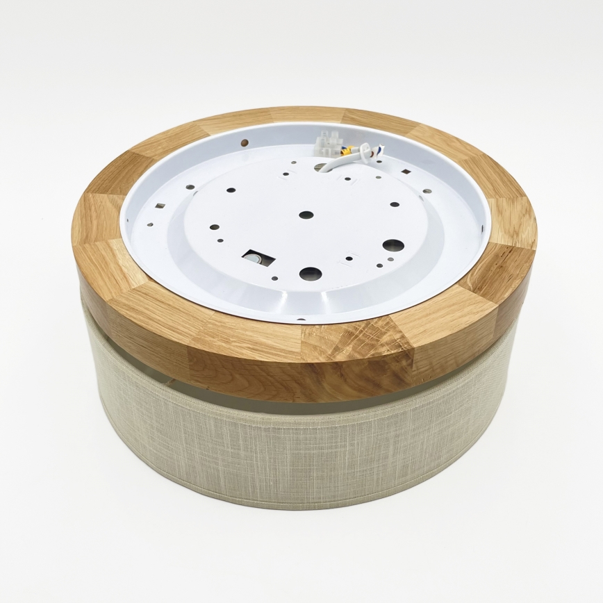 Brilagi - Lámpara de techo LED BELLADONNA LED/20W/230V Ø 30 cm crema/roble