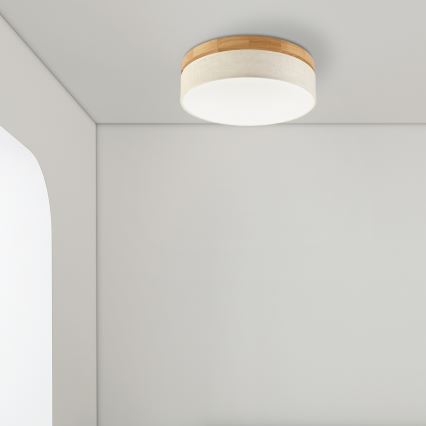 Brilagi - Lámpara de techo LED BELLADONNA LED/36W/230V Ø 40 cm crema/roble