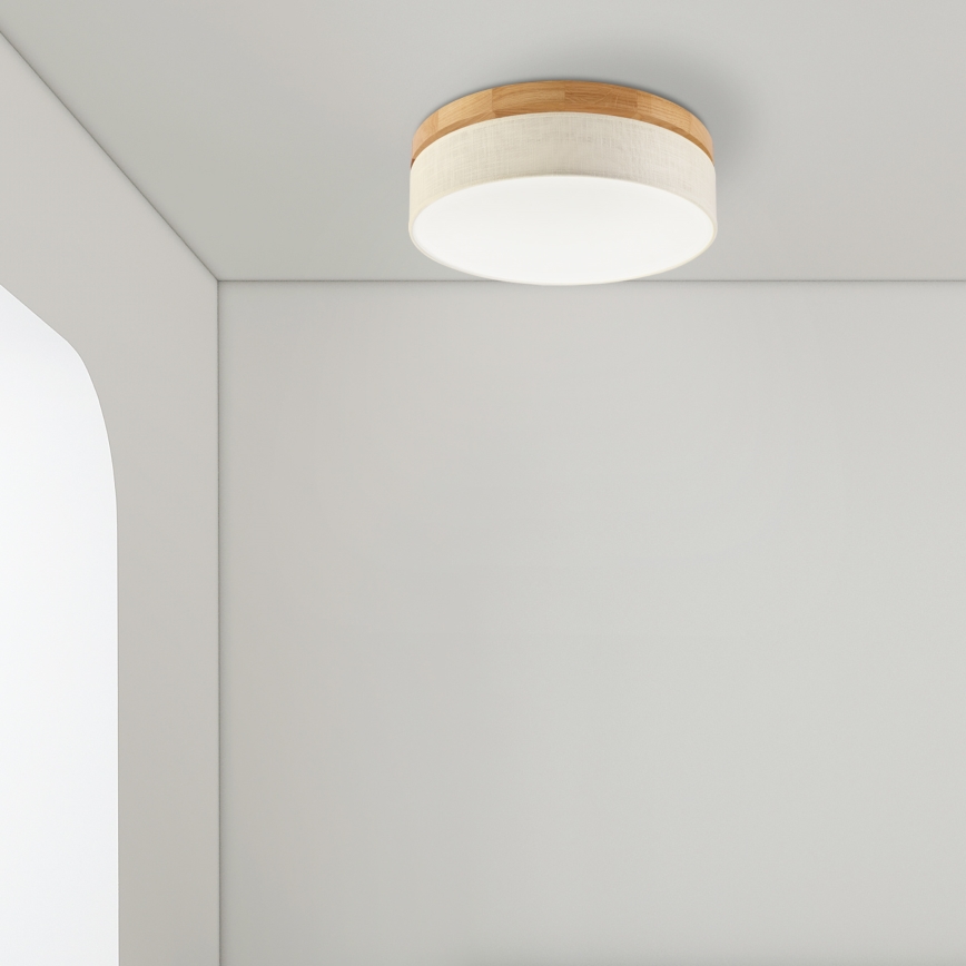 Brilagi - Lámpara de techo LED BELLADONNA LED/36W/230V Ø 40 cm crema/roble
