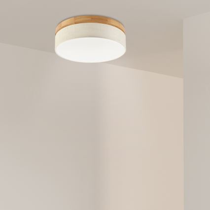 Brilagi - Lámpara de techo LED BELLADONNA LED/36W/230V Ø 40 cm crema/roble