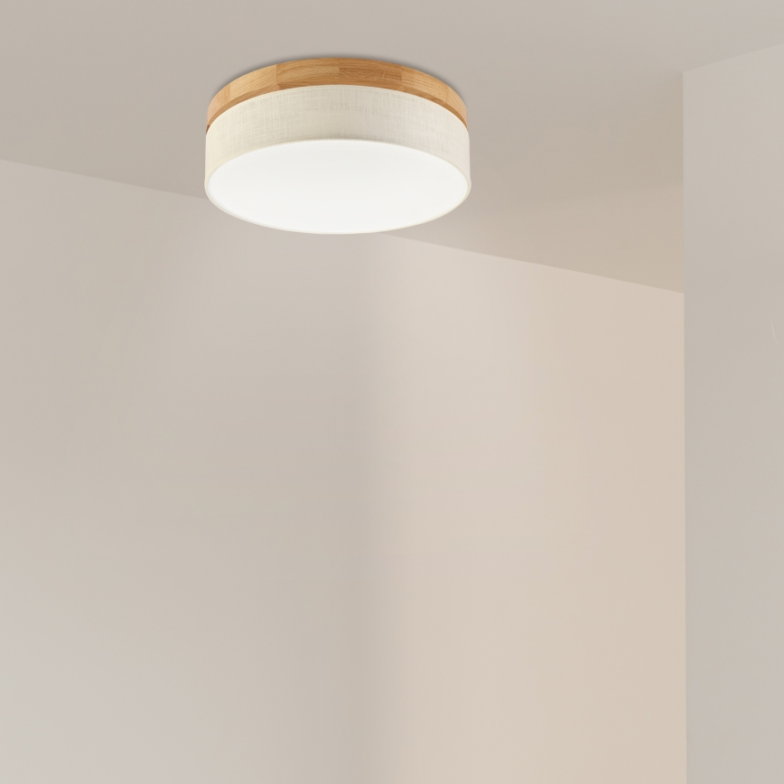 Brilagi - Lámpara de techo LED BELLADONNA LED/36W/230V Ø 40 cm crema/roble