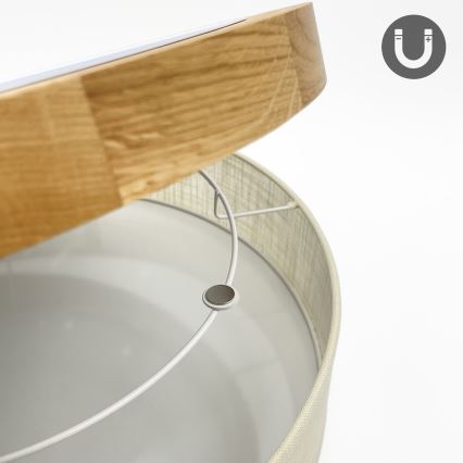 Brilagi - Lámpara de techo LED BELLADONNA LED/36W/230V Ø 40 cm crema/roble