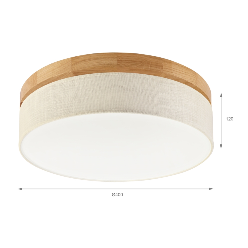 Brilagi - Lámpara de techo LED BELLADONNA LED/36W/230V Ø 40 cm crema/roble