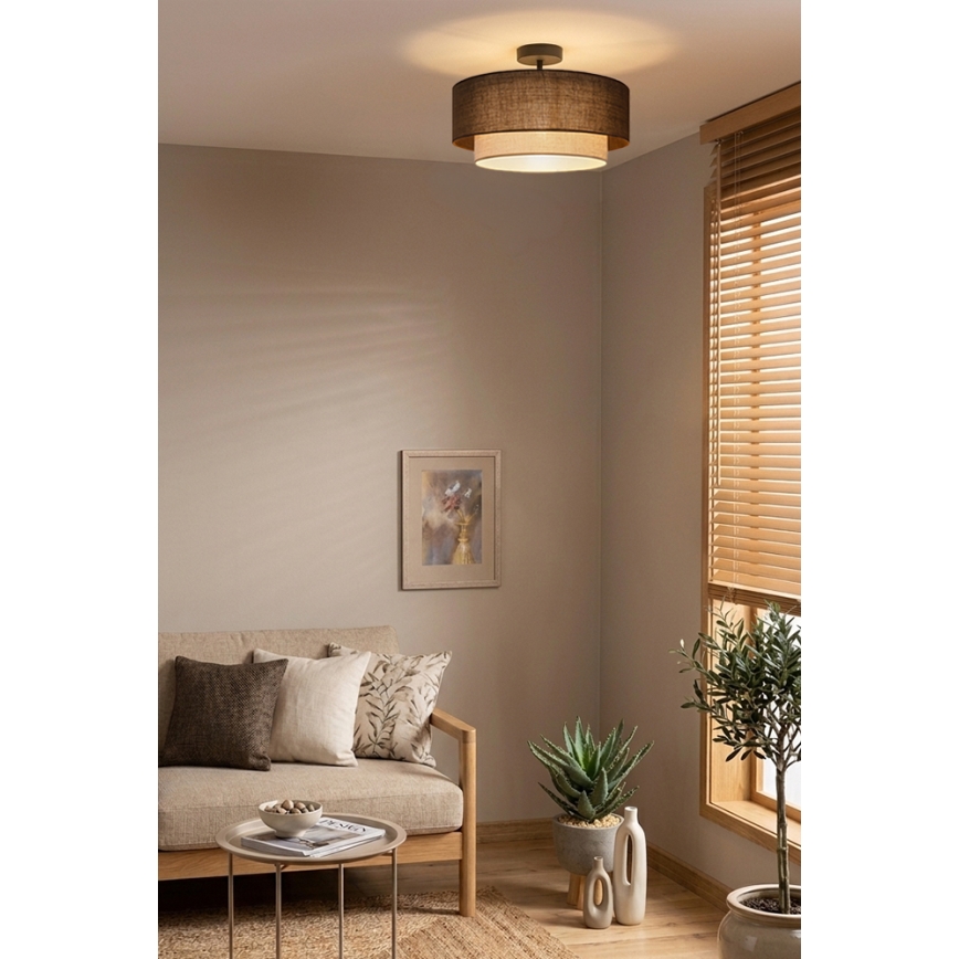 Brilagi - Lámpara de techo LED BOHO ECO de montaje en superficie 1xE27/10W/230V Ø 40 cm marrón/crema