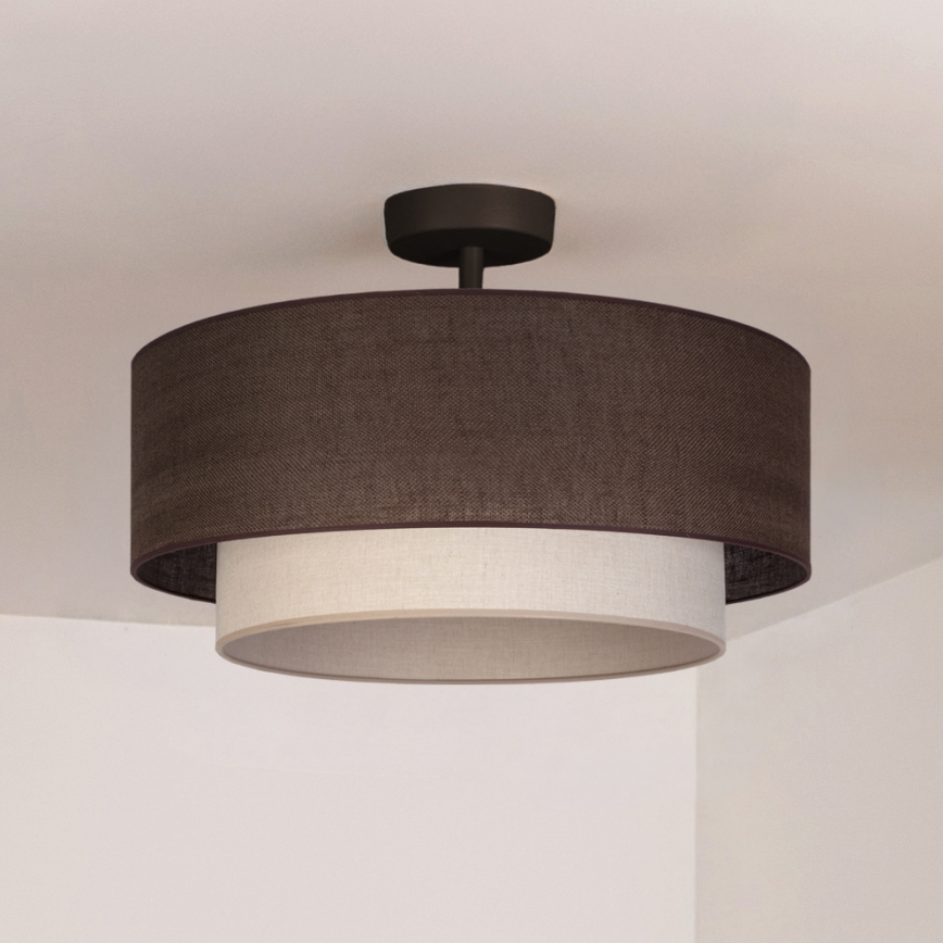 Brilagi - Lámpara de techo LED BOHO ECO de montaje en superficie 1xE27/10W/230V Ø 40 cm marrón/crema