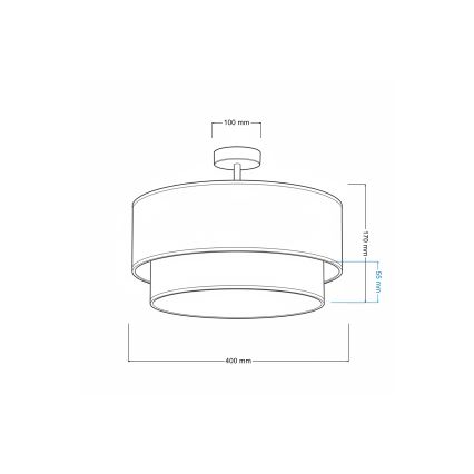 Brilagi - Lámpara de techo LED BOHO ECO de montaje en superficie 1xE27/10W/230V Ø 40 cm marrón/crema