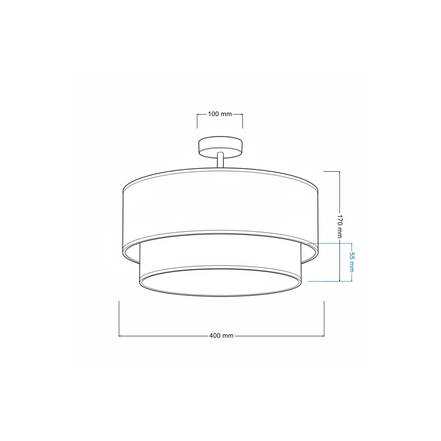 Brilagi - Lámpara de techo LED BOHO ECO de montaje en superficie 1xE27/10W/230V Ø 40 cm marrón/crema
