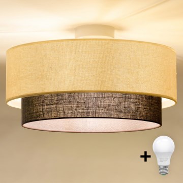 Brilagi - Lámpara de techo LED BOHO STYLE 1xE27/15W/230V Ø 40 cm crema/marrón