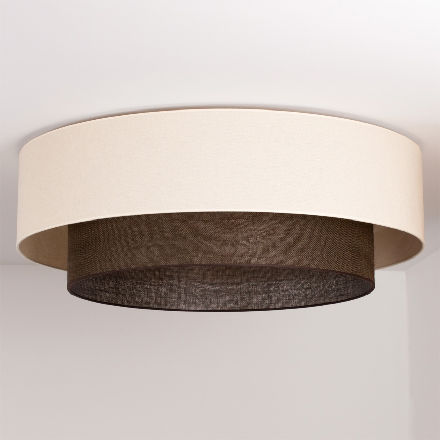 Brilagi - Lámpara de techo LED BOHO STYLE 3x E27/15W/230V Ø 80 cm crema/marrón