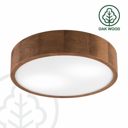Brilagi - Lámpara de techo LED CARVALHO 2xE27/15W/230V roble cerezo Ø 37 cm
