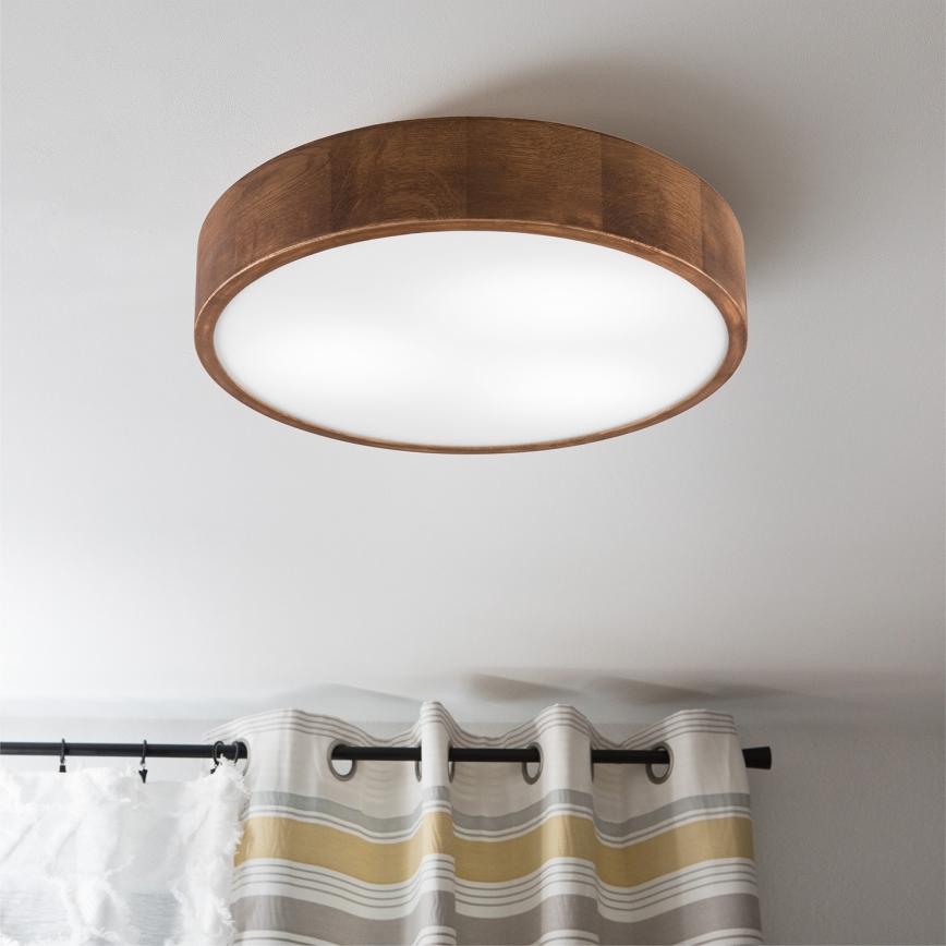 BRILAGI - Lámpara de techo LED CARVALHO 3xE27/15W/230V roble/cerezo, diámetro 47 cm