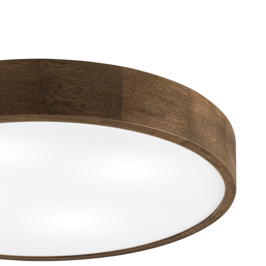 Brilagi - Lámpara de techo LED CARVALHO 4xE27/60W/230V, acabado roble/nogal, diámetro 57,5 cm