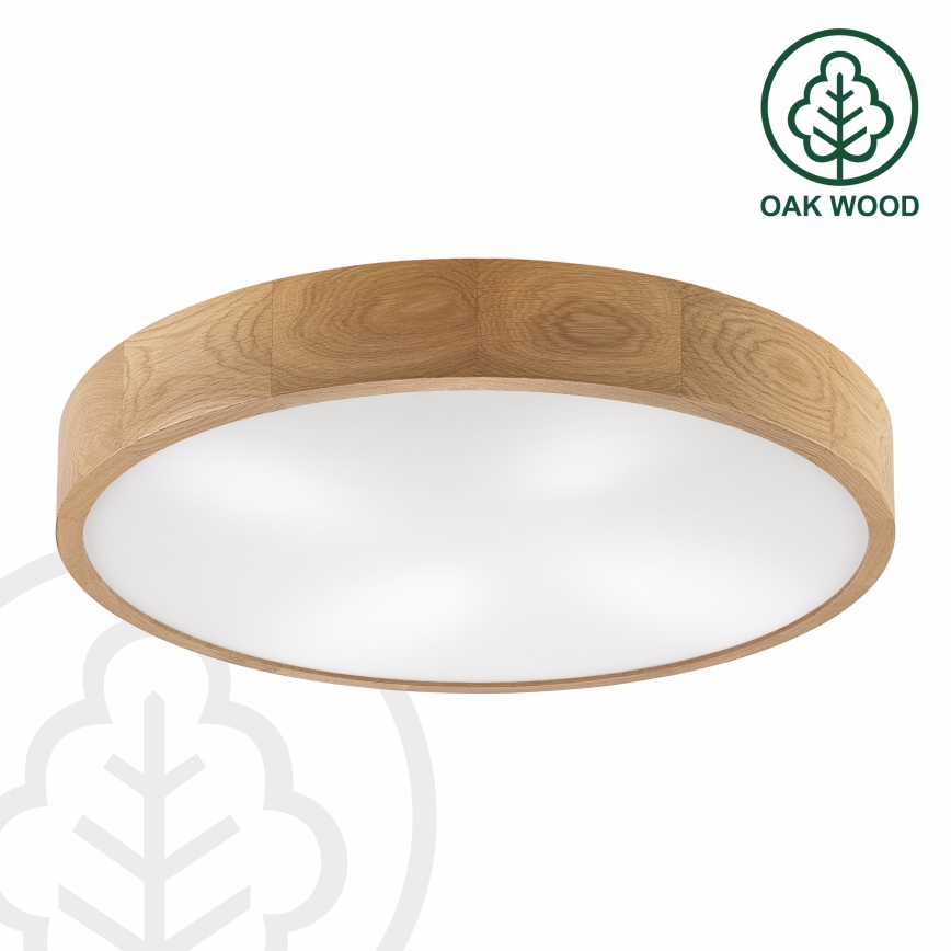Brilagi - Lámpara de techo LED CARVALHO 4xE27/60W/230V roble Ø 57,5 cm