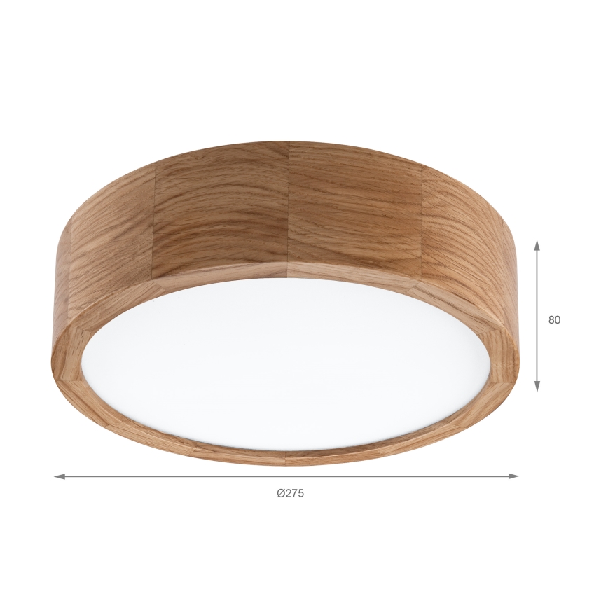 BRILAGI - Lámpara de techo LED CARVALHO LED/20W/230V roble Ø 27,5 cm