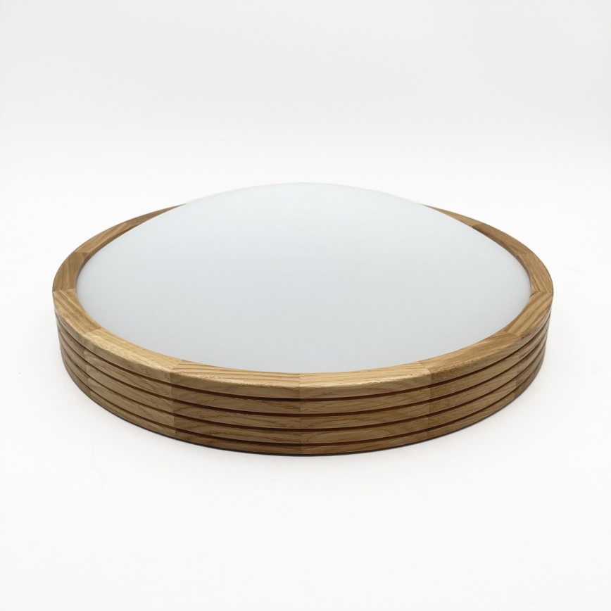 Brilagi - Lámpara de techo LED CARVALHO MODERN SLIM 2xE27/60W/230V Ø 37,5 cm roble