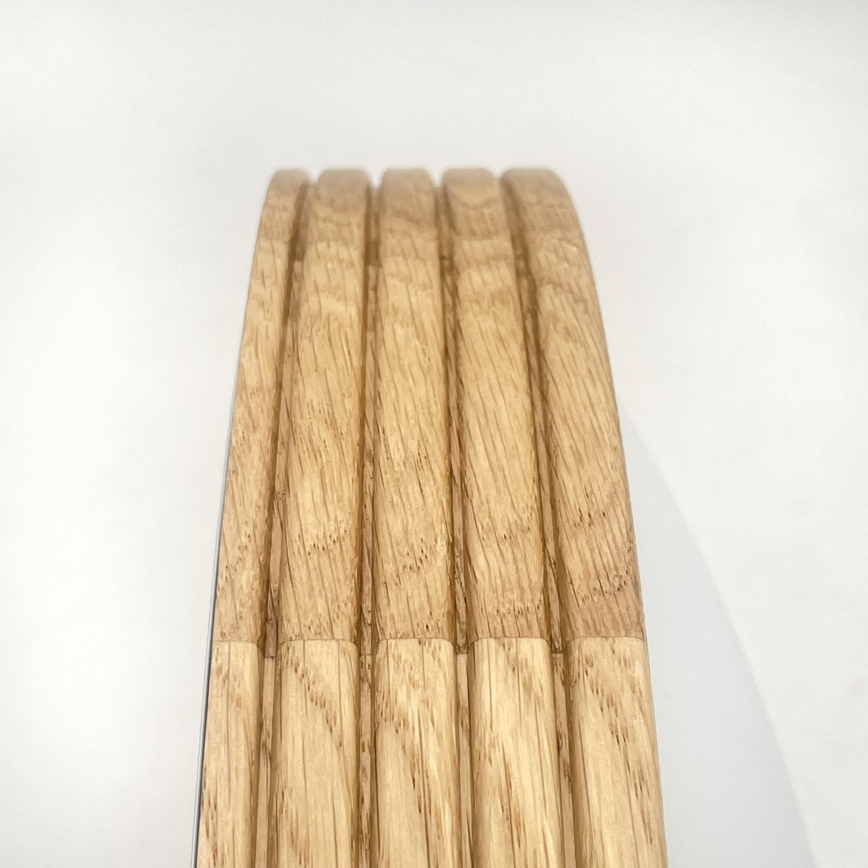 Brilagi - Lámpara de techo LED CARVALHO MODERN SLIM 2xE27/60W/230V Ø 37,5 cm roble