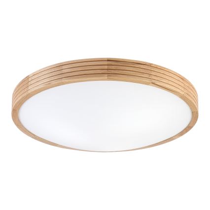 Brilagi - Lámpara de techo LED CARVALHO MODERN SLIM 3xE27/60W/230V Ø 47,5 cm roble